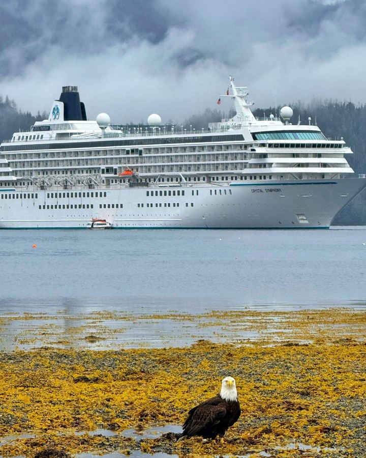 An Bord eines Crystal-Schiffs vor der Küste Alaskas